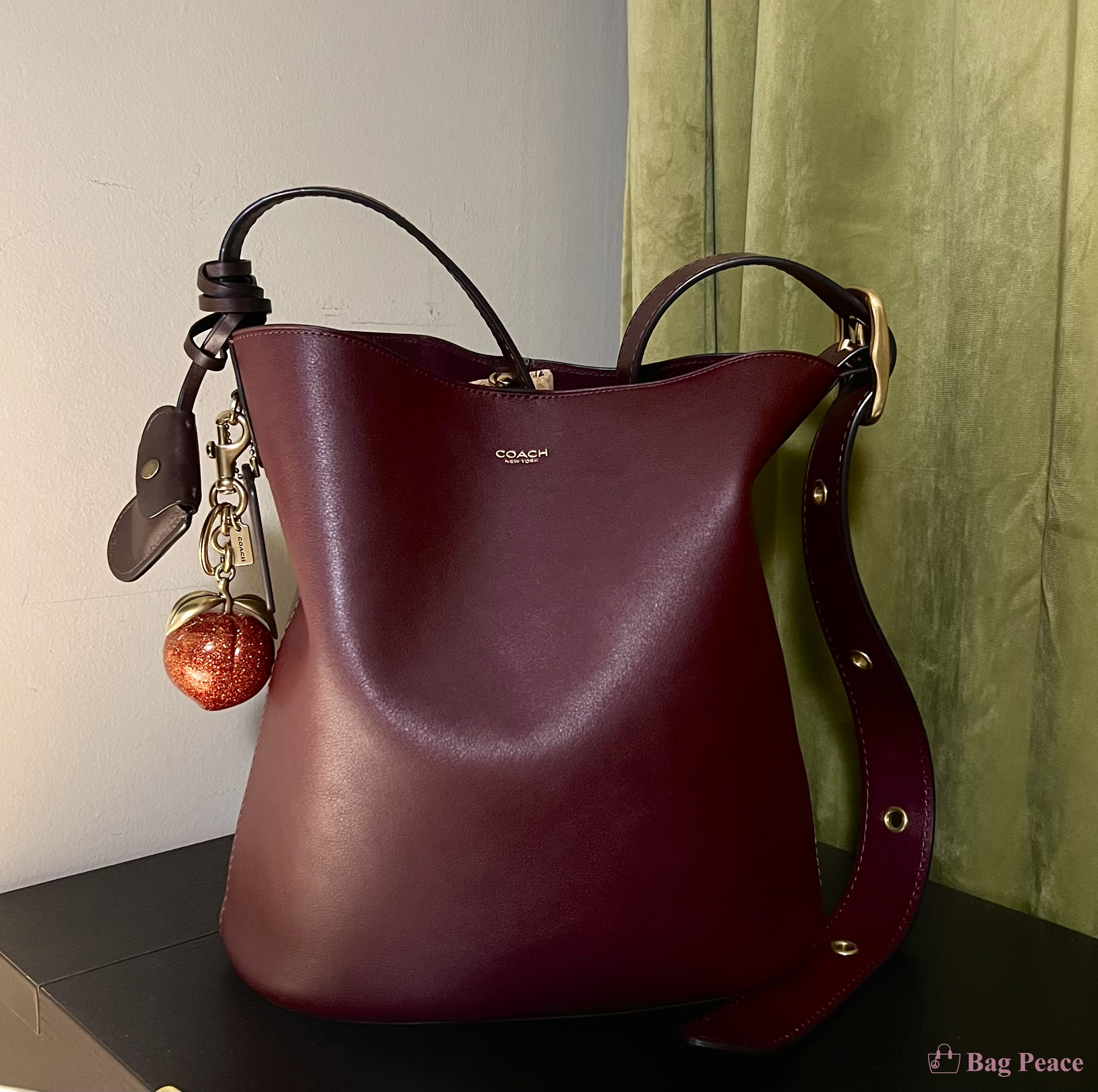 Coach Bleecker Bucket Bag, Burgundy