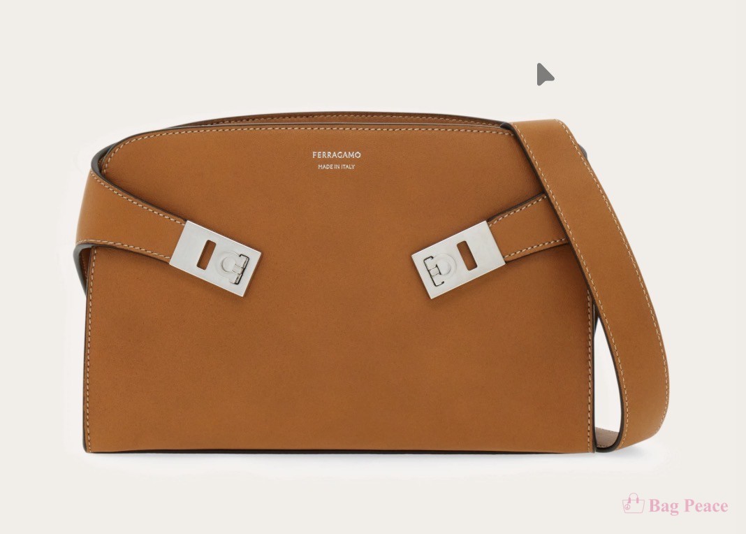 Ferragamo Hug Messenger (s) - Men, Light Leather/testa Di Moro