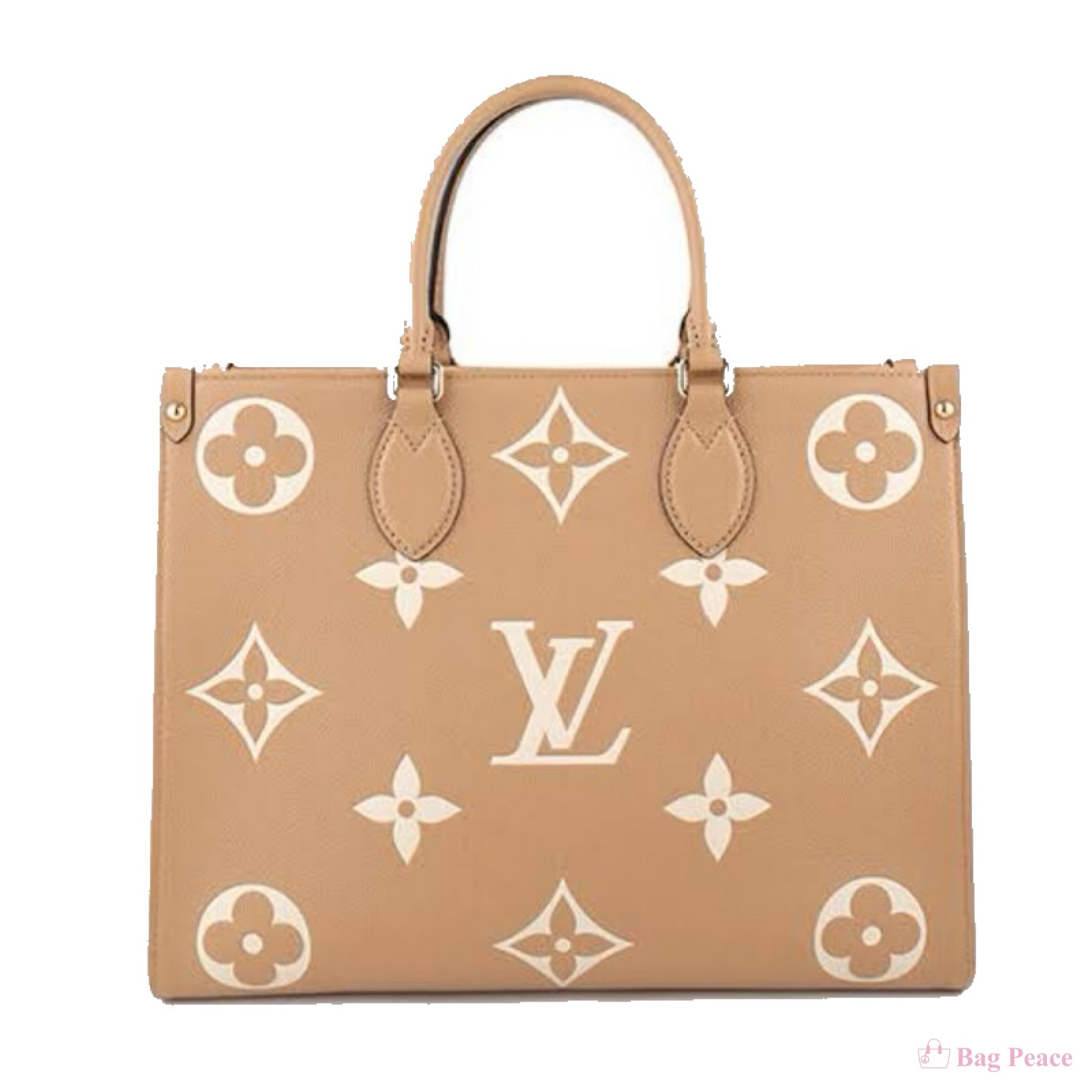 Louis Vuitton Onthego, Tan, Cream