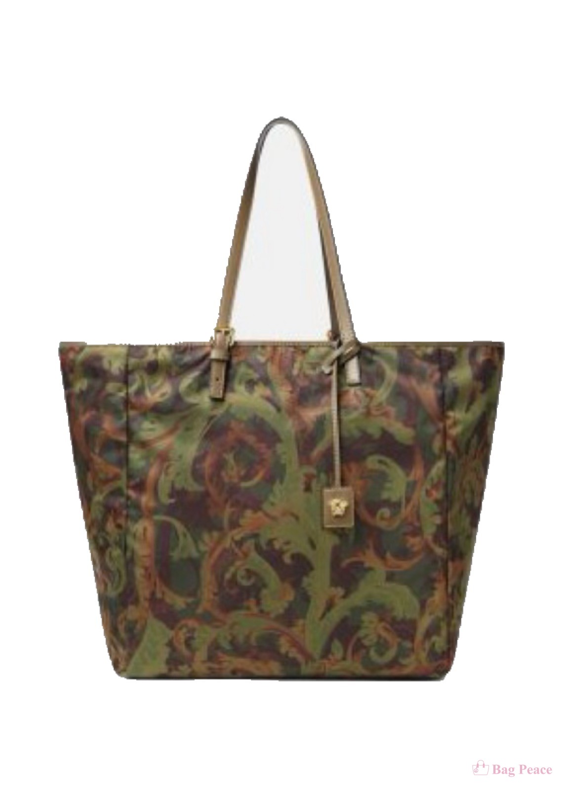 Versace Barroco Tote, Green, Multicolor/Patterned