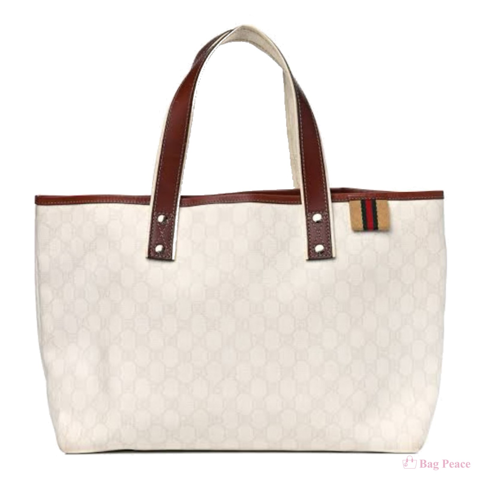 Gucci Tote, White, Multicolor/Patterned