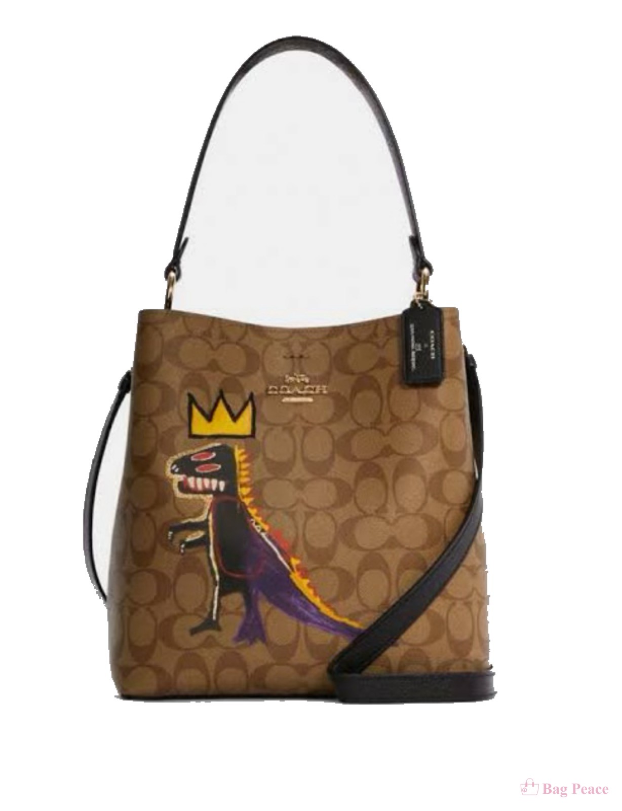 Coach Bucket, Brown, Multicolor/Patterned